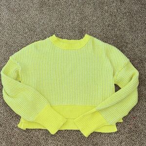Women's Ribbed Yellow Sweater Medium